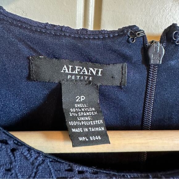Alfani women’s dress size 2 petite‎ blue lace - Picture 4 of 9